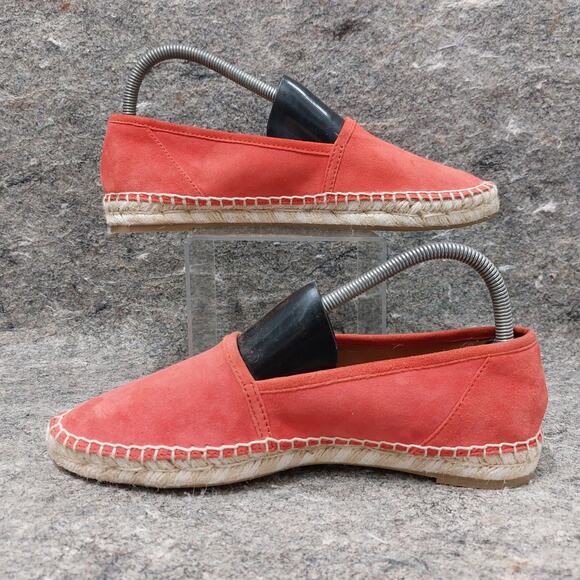 Frye Lee A Line Suede Espadrille Women's Size 9 Red Slip-On Flats Casual Summer - Picture 2 of 7